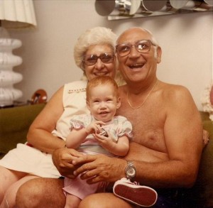 Costello as a toddler with his maternal grandparents. Costello said his grandfather, now in his 90s, was the first in his family to adapt to calling Costello a "he" instead of a "she."  "He's amazing," Costello says of his grandfather. "Sometimes you find allies in really unlikely places."